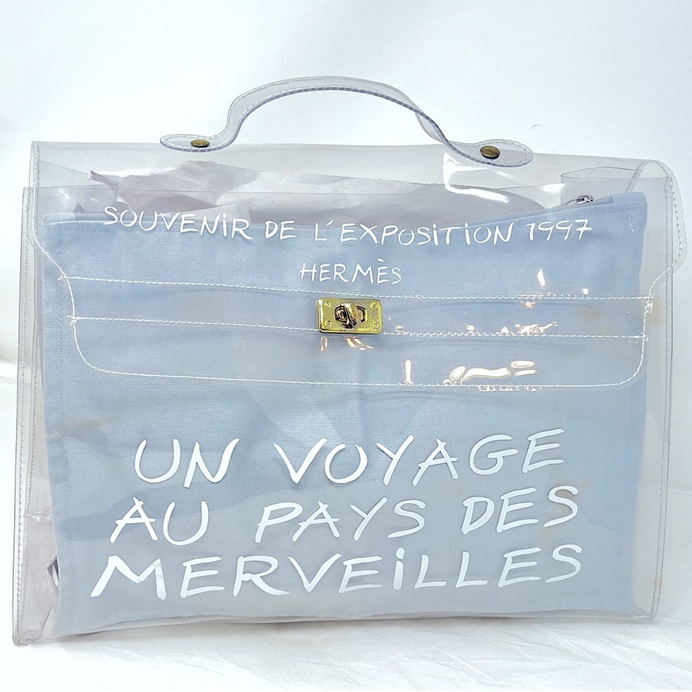 Hermes Clear Vinyl Kelly 40 Bag from 1997 Expo